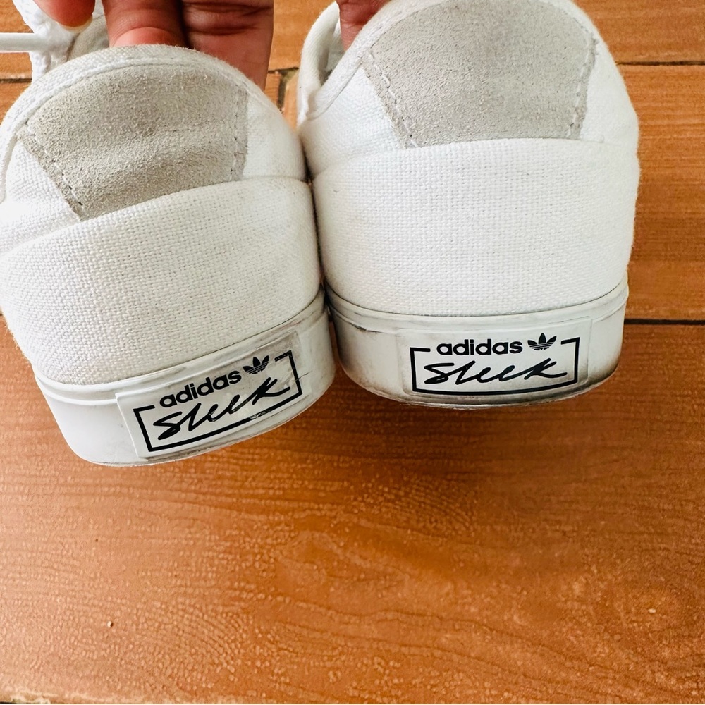 Adidas Original Women SLEEK LO WHITE / GOLD Size 6 - Picture 4 of 9